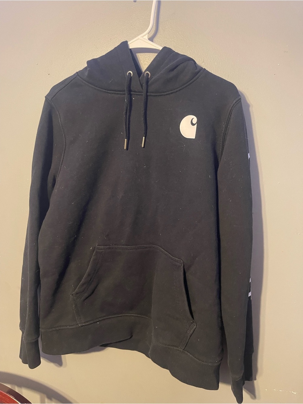 Carhartt Black Logo Hooded Sweatshirt for Women